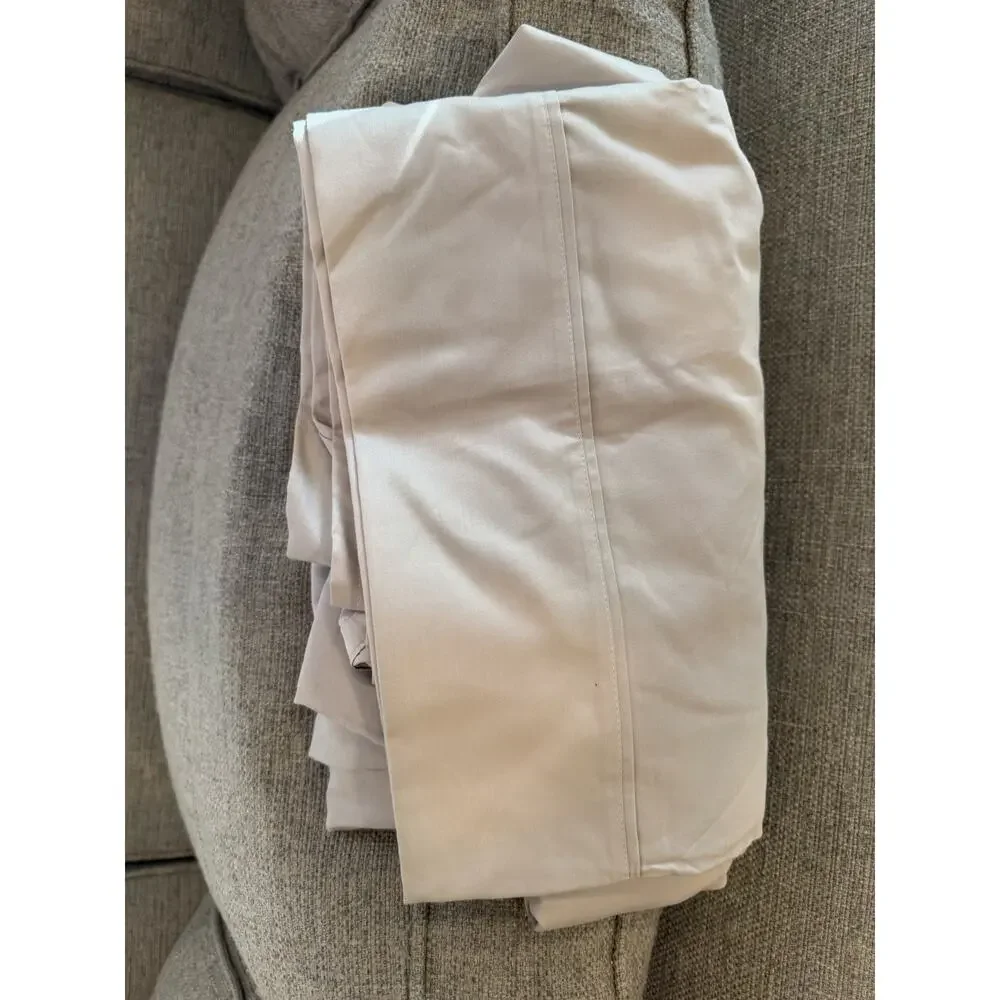 Donna Karan Luxe Egyptian Giza Cotton King Flat Sheets Platinum NEW